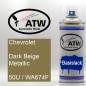 Preview: Chevrolet, Dark Beige Metallic, 50U / WA674F: 400ml Sprühdose, von ATW Autoteile West.